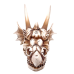Декорація череп дракона Hobby Dragon Skull M 19,5×14,5×13,5 см для акваріума і тераріума (32075)