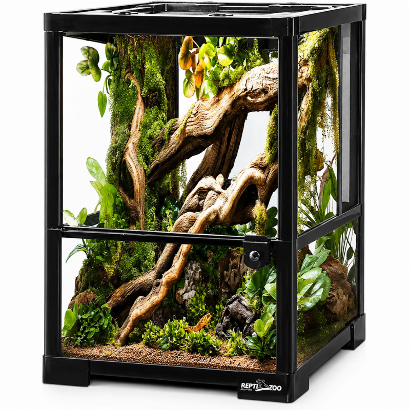 Тераріум Repti-Zoo 30×30×45 см зі скляними дверцятами, замком та водостійким дном (RK0102S)