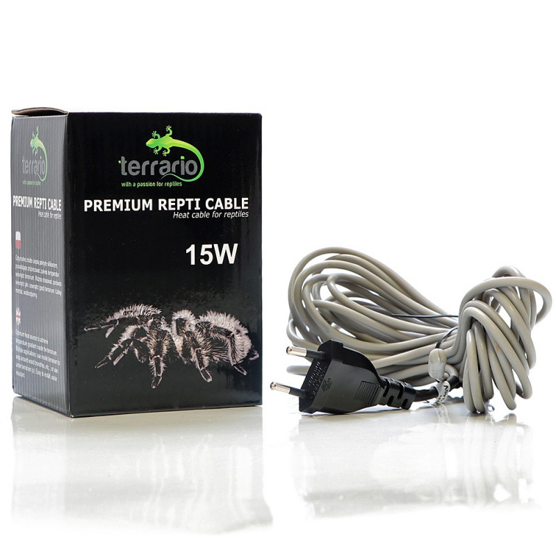 Нагрівальний кабель Terrario Premium Repti Cable 15W 4м для тераріуму з силіконовим покриттям
