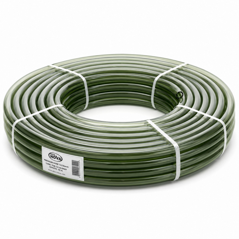 Шланг сірий Aqua Nova 12/16 50м (TUB-12/16 GRAY) для зовнішніх акваріумних фільтрів