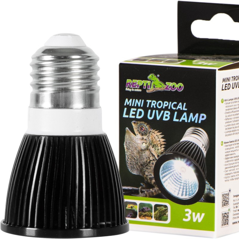 Лампа Repti-Zoo LED UVB 5.0 Tropical 3W (LEDU03T) для тропічного тераріуму