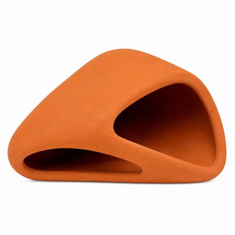 Декорація Hobby Wave Cave 2 red 17x16x8,5 см - керамічне укриття для риб і креветок в акваріумі (41659)
