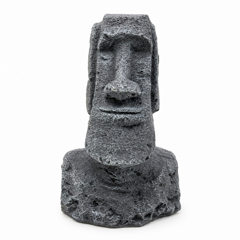 Декорація Hobby Moai Ora 2 15×12×22см - статуя Моаї з укриттям для акваріума і тераріуму (41718)